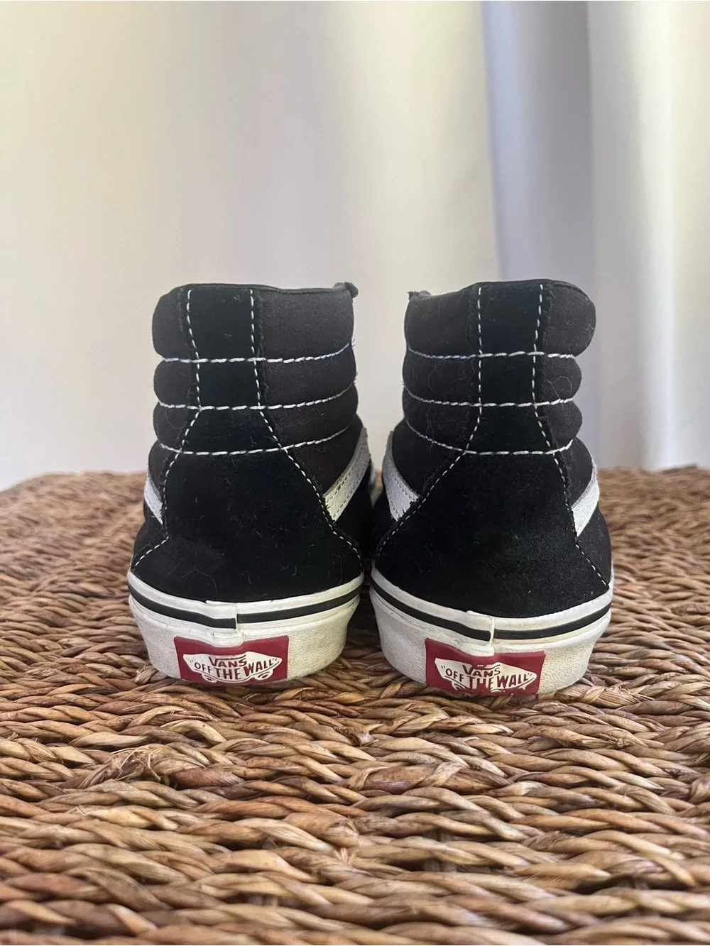 Vans Sk8-Hi Black & White High-Top Sneakers for Kids